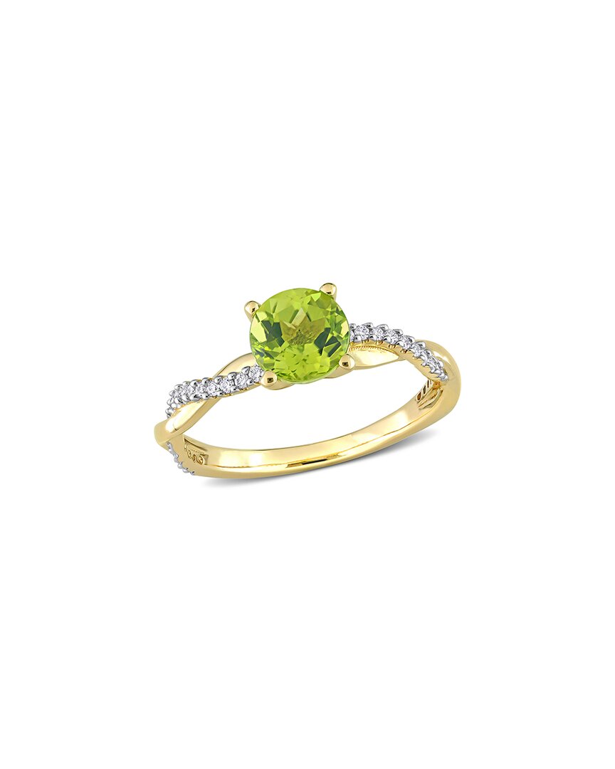 Rina Limor 14k 1.25 Ct. Tw. Diamond & Peridot Ring