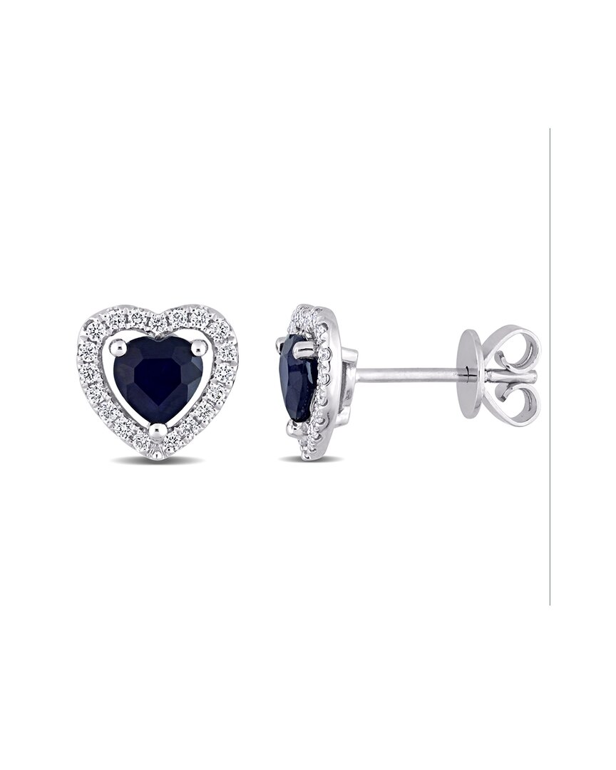 Diamond Select Cuts 14k 1.33 Ct. Tw. Diamond & Sapphire Earrings