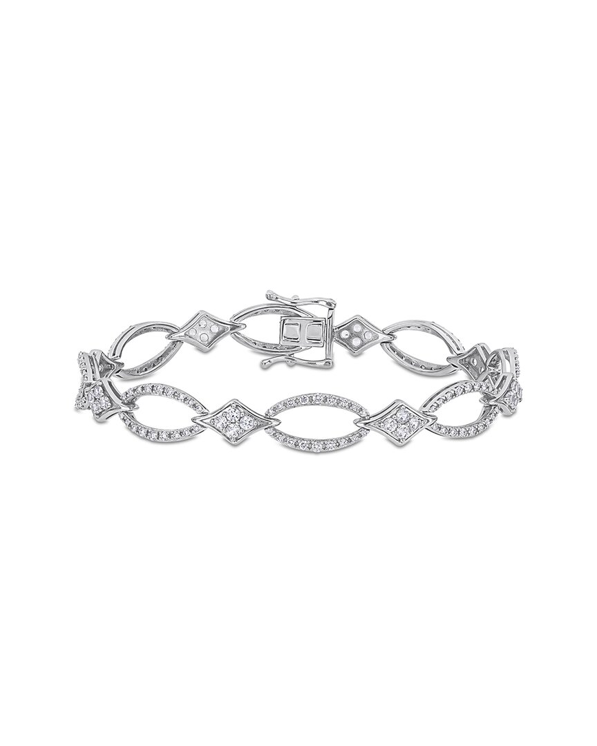 Shop Rina Limor 10k 2.60 Ct. Tw. Diamond & White Sapphire Bracelet