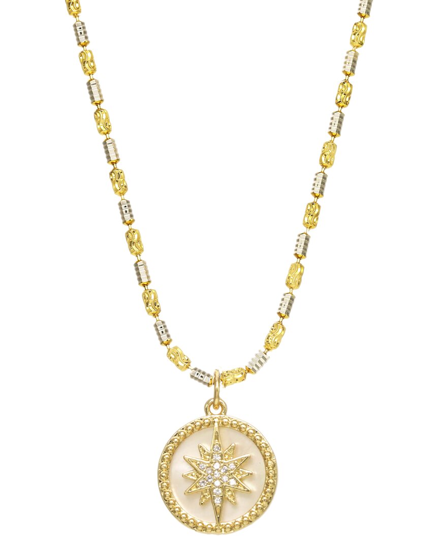 Shop Rachel Reinhardt 14k & Silver Cz Starburst Necklace