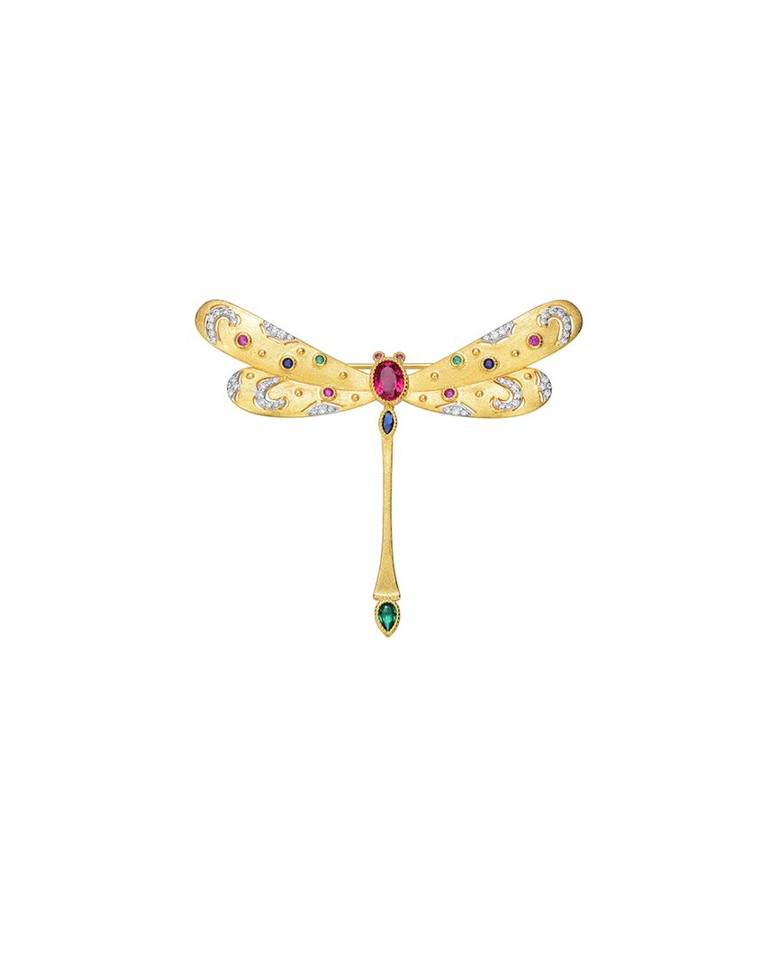 Rachel Glauber Two-tone Plated Cz Pin