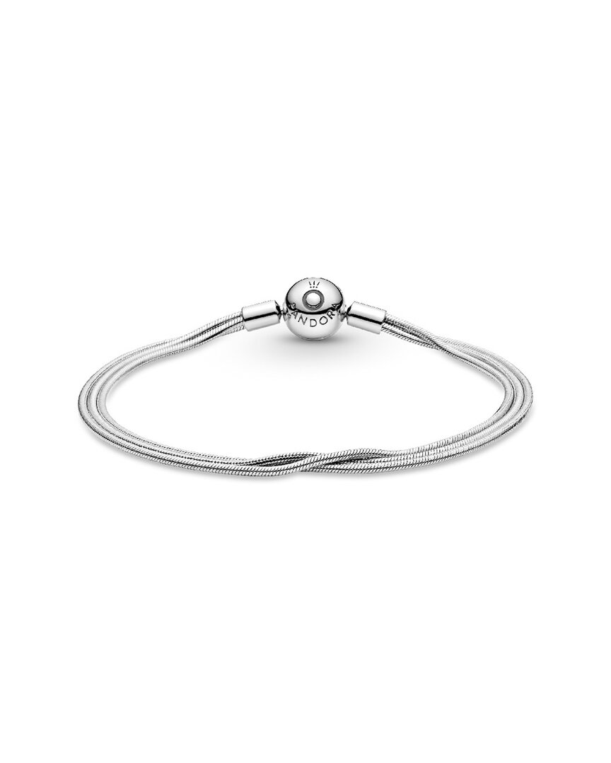 Pandora Moments Silver Chain Bracelet In Metallic