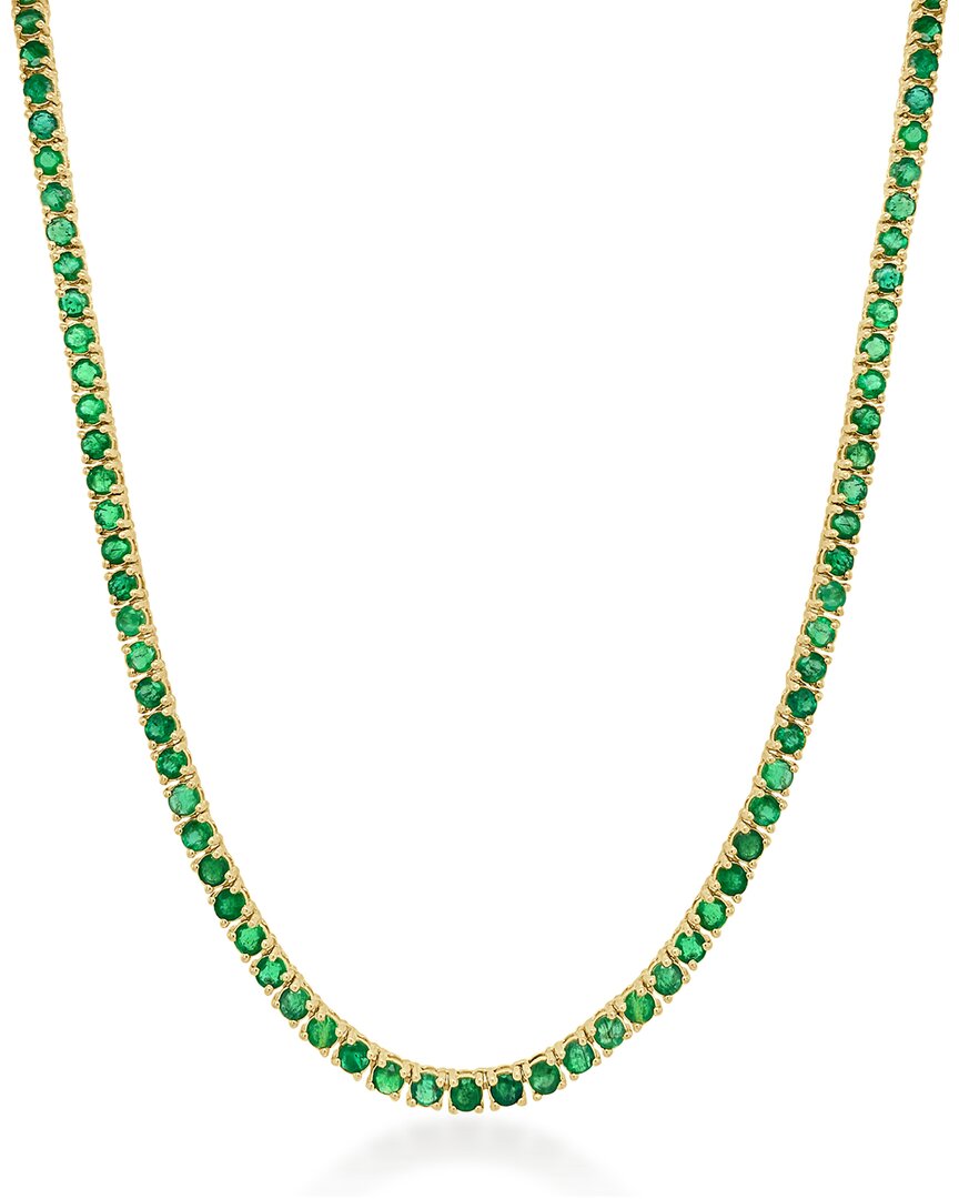 Sabrina Designs 14k 10.13 Ct. Tw. Emerald Tennis Necklace