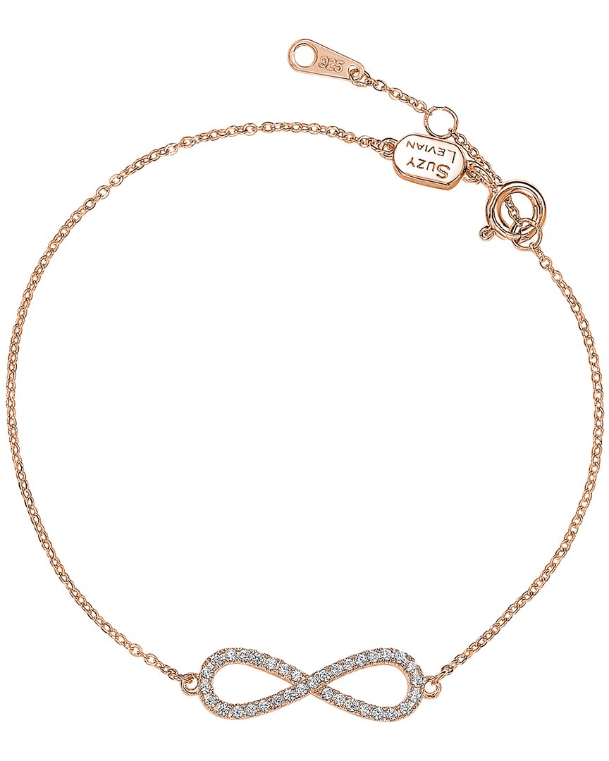 Suzy Levian 14k Rose Gold 0.20 Ct. Tw. Diamond Infinity Necklace