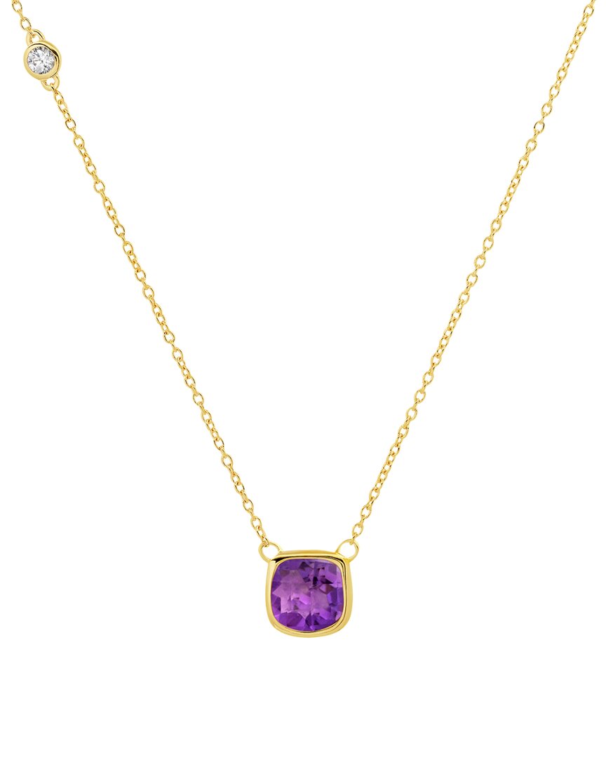 Shop Max + Stone 14k Over Silver 2.30 Ct. Tw. Amethyst Necklace
