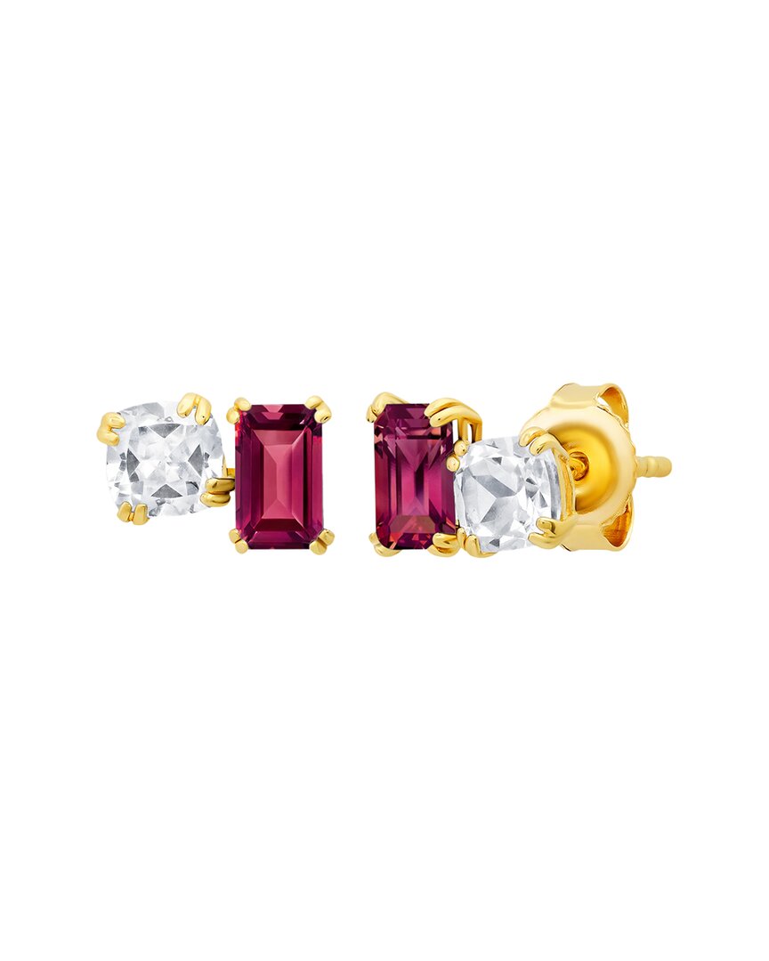 Max + Stone 14k 0.72 Ct. Tw. Created Ruby Studs In Gold