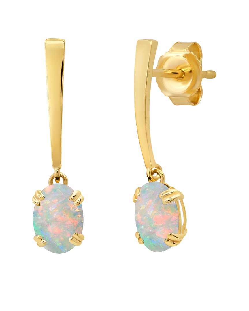 Max + Stone 14k 0.50 Ct. Tw. Created Opal Dangle Earrings In Gold