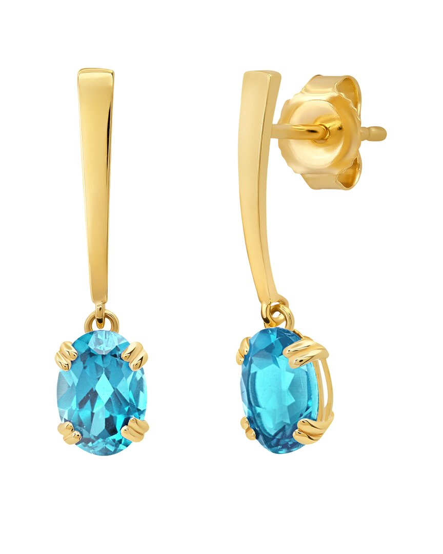 Shop Max + Stone 14k 1.62 Ct. Tw. Swiss Blue Topaz Dangle Earrings