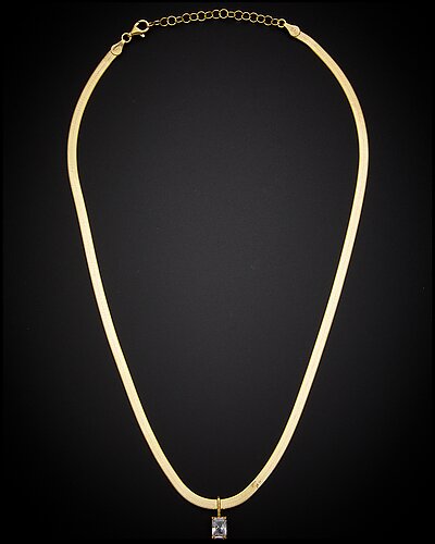 Italian Gold Over Silver 18K Italian 1.00 ct. tw. Birthstone Herringbone Necklace as seen on Access Hollywood/ GILT deals