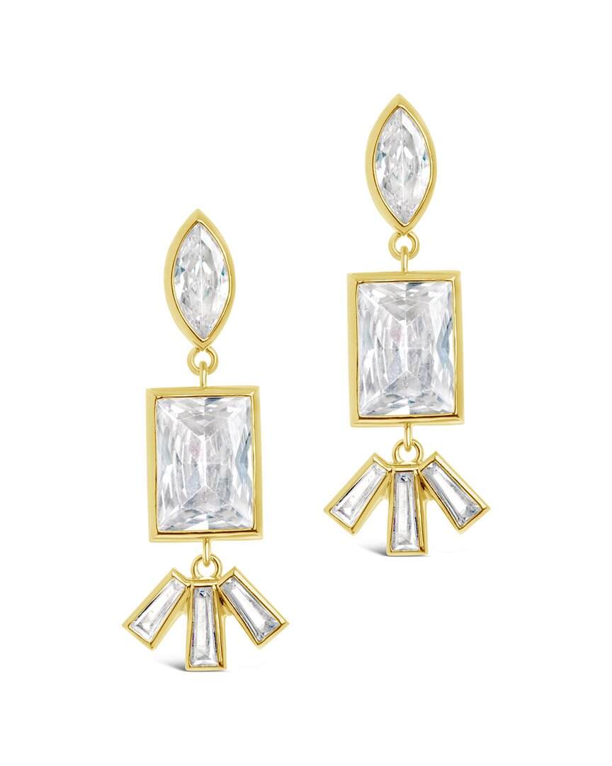 Sterling Forever Bella Drop Earrings In Gold