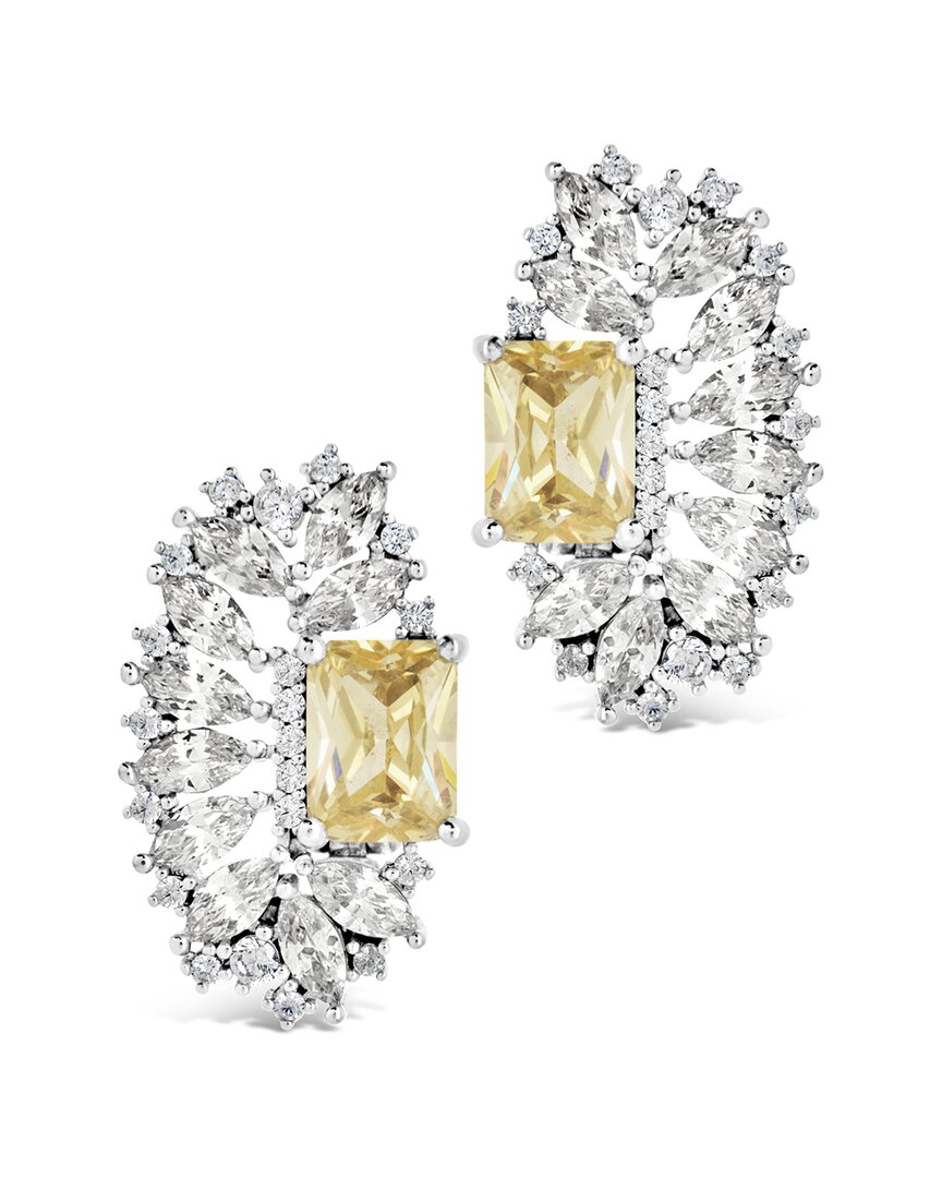 Sterling Forever 14k Plated Cz Nina Statement Studs