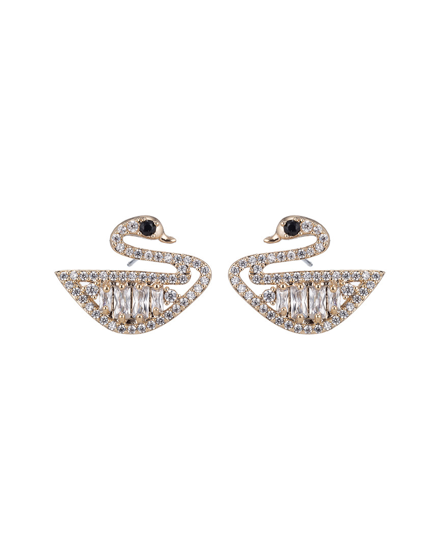 Eye Candy La Audrey Swan Cz Drop Earrings