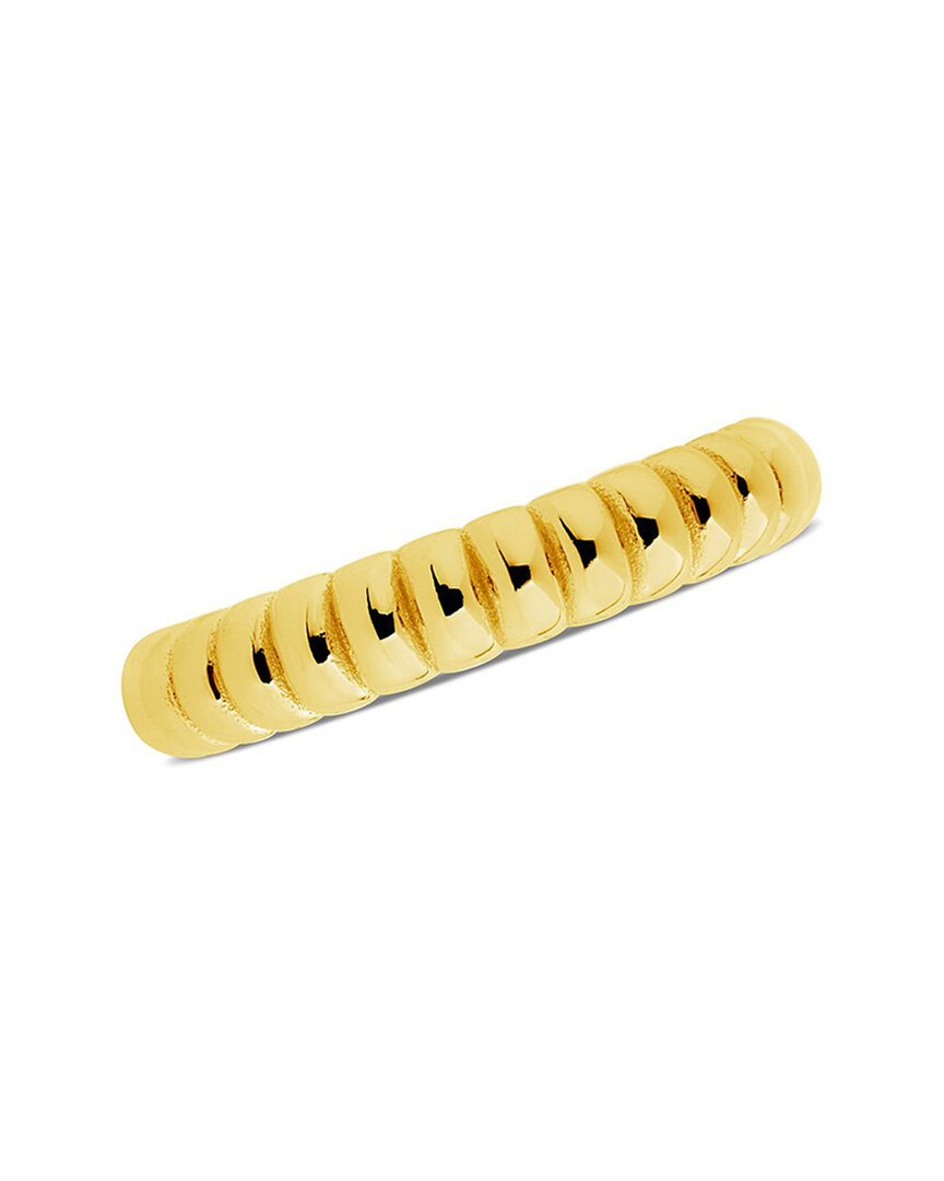 Sterling Forever 14k Over Silver Bubble Band Ring In Gold