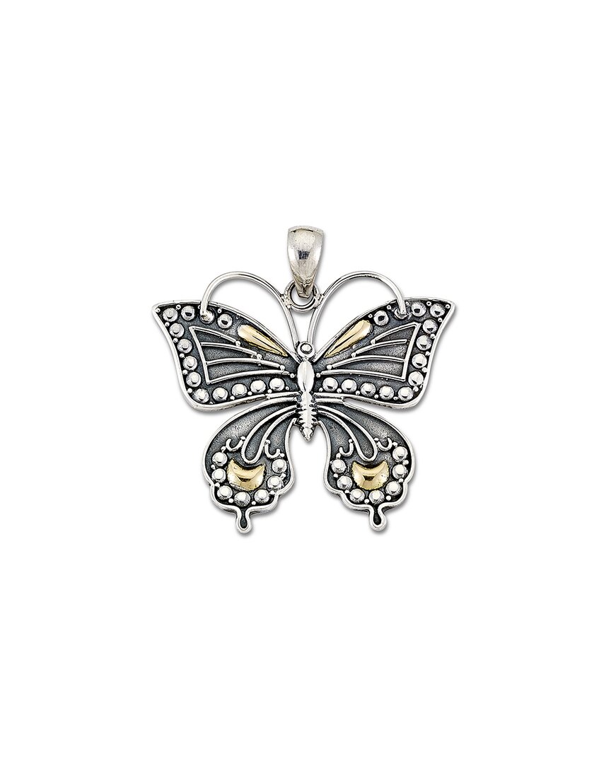 Samuel B. 18k Over Silver Butterfly Pendant