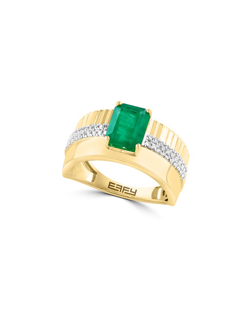 Effy Fine Jewelry 14K 1.58 ct. tw. Diamond & Emerald Ring