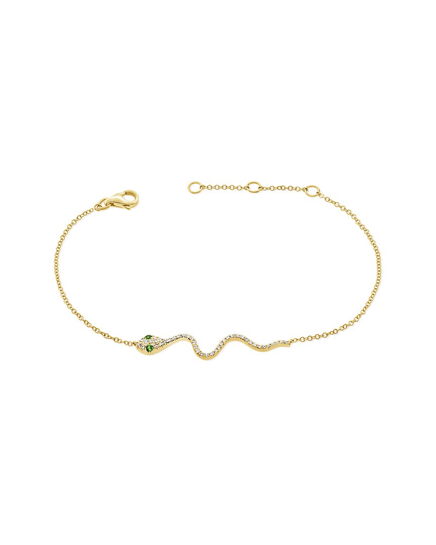 Shop Sabrina Designs 14k 0.15 Ct. Tw. Tsavorite Snake Bracelet