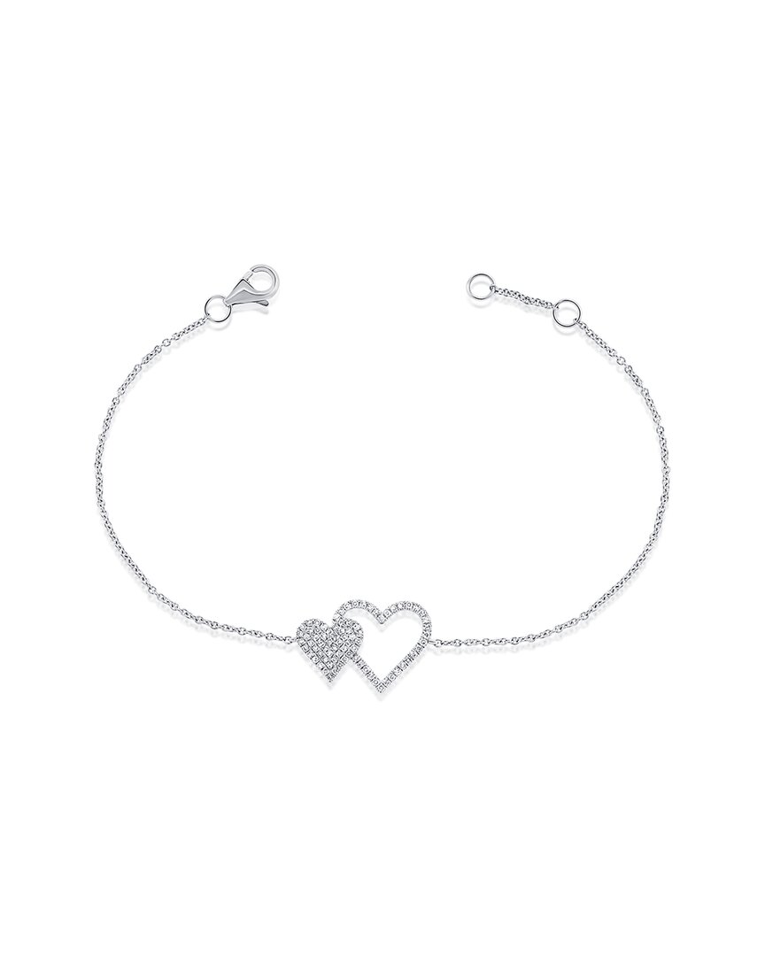 Sabrina Designs 14k 0.22 Ct. Tw. Heart Bracelet
