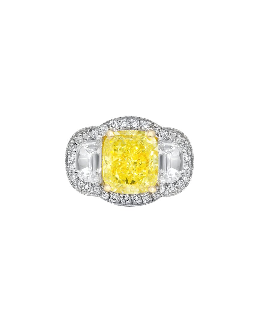 Diana M. Fine Jewelry 18k & Platinum 7.13 Ct. Tw. Diamond Ring In Metallic