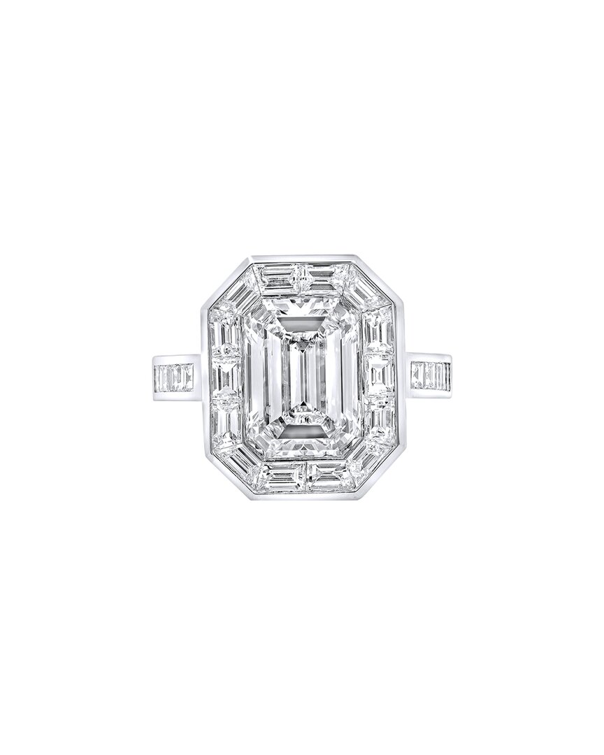 Diana M. Fine Jewelry Platinum 6.44 Ct. Tw. Diamond Ring In Metallic