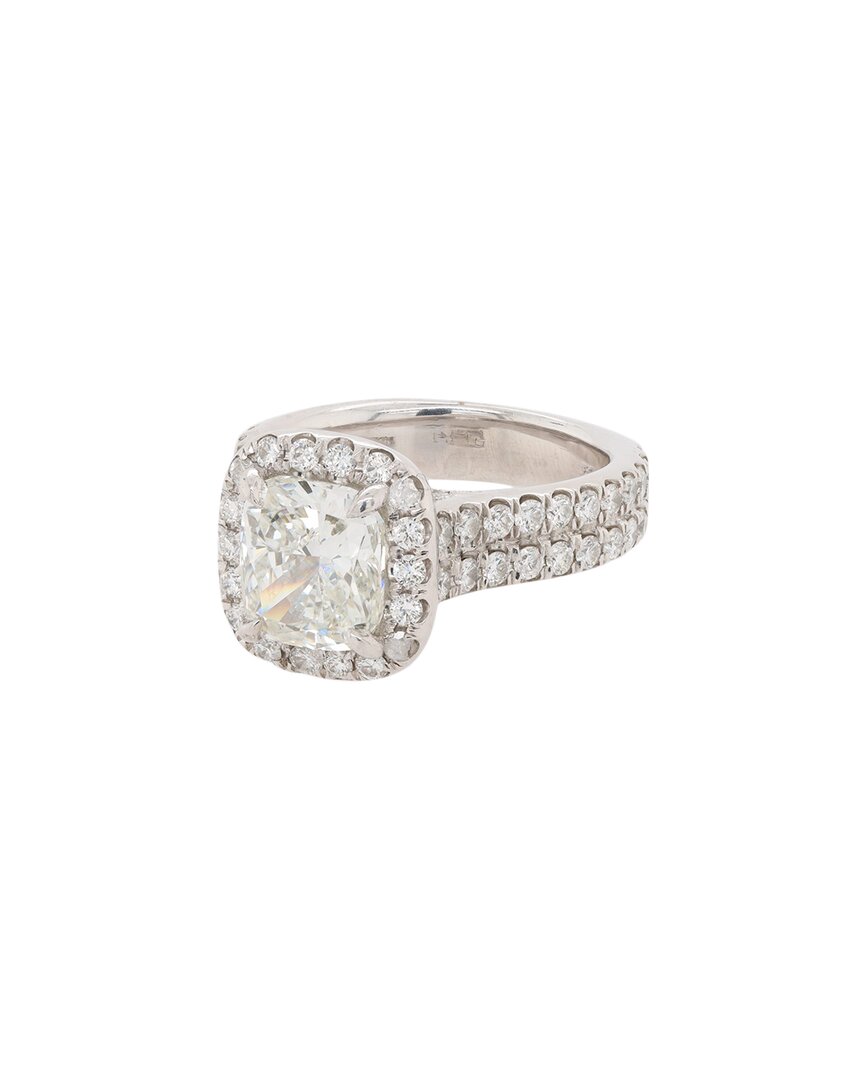 Diana M. Fine Jewelry Platinum 3.51 Ct. Tw. Diamond Ring In Metallic