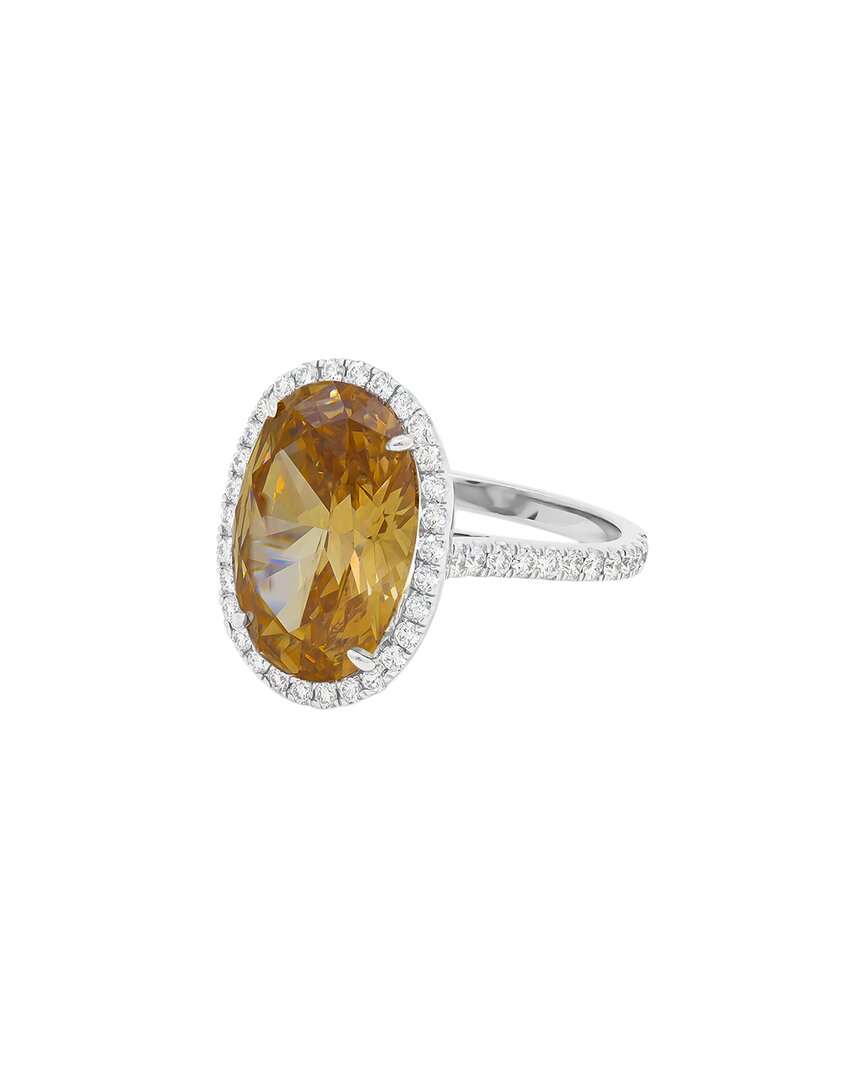 Diana M. Fine Jewelry Platinum 8.66 Ct. Tw. Diamond Ring In Brown