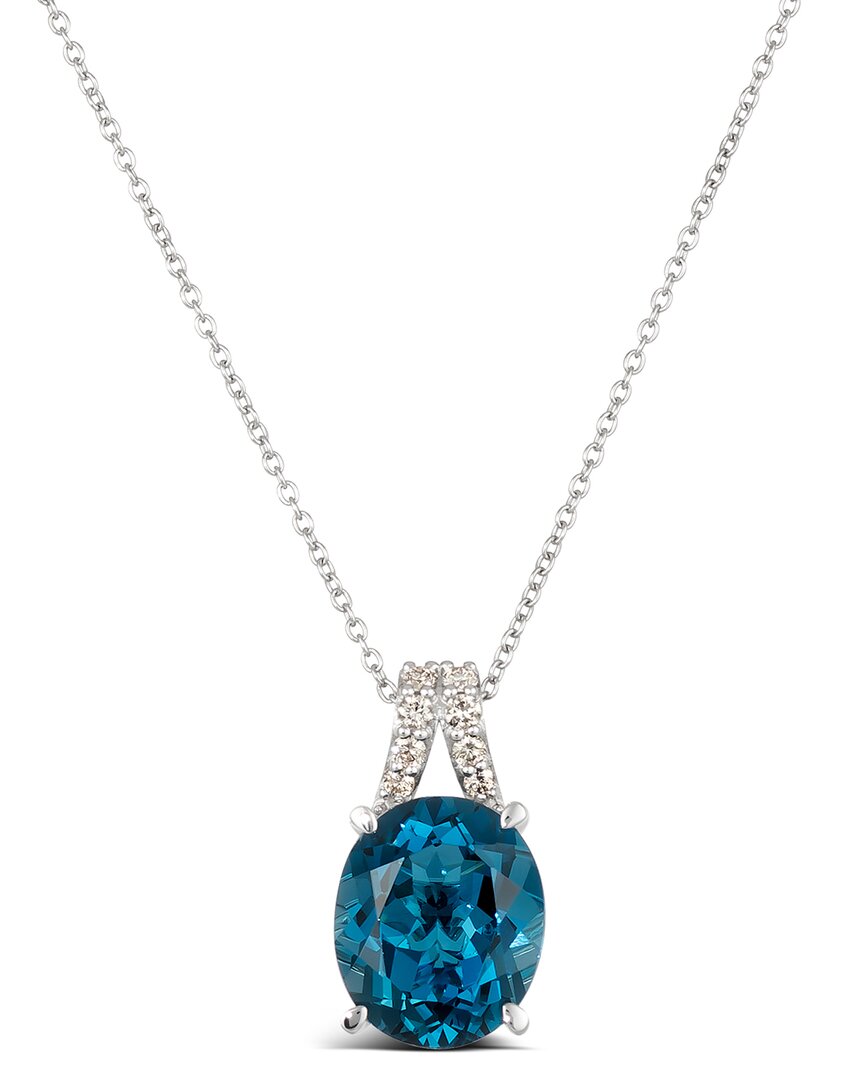 Le Vian ® 14k 4.64 Ct. Tw. Diamond & London Blue Topaz Pendant In Metallic