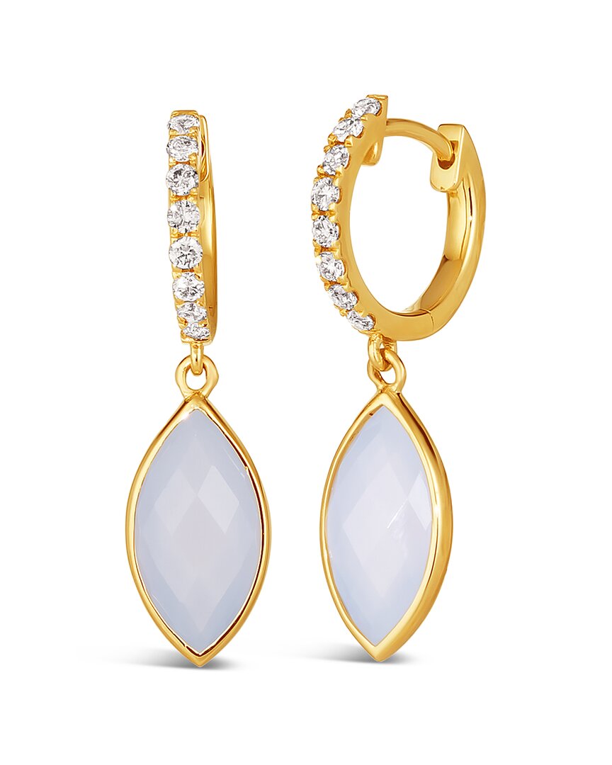 Le Vian ® 14k 3.61 Ct. Tw. Diamond & Blue Chalcedony Dangle Earrings