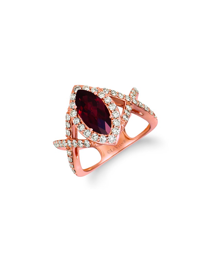 Le Vian ® 14k Rose Gold 2.92 Ct. Tw. Diamond & Garnet Cocktail Ring