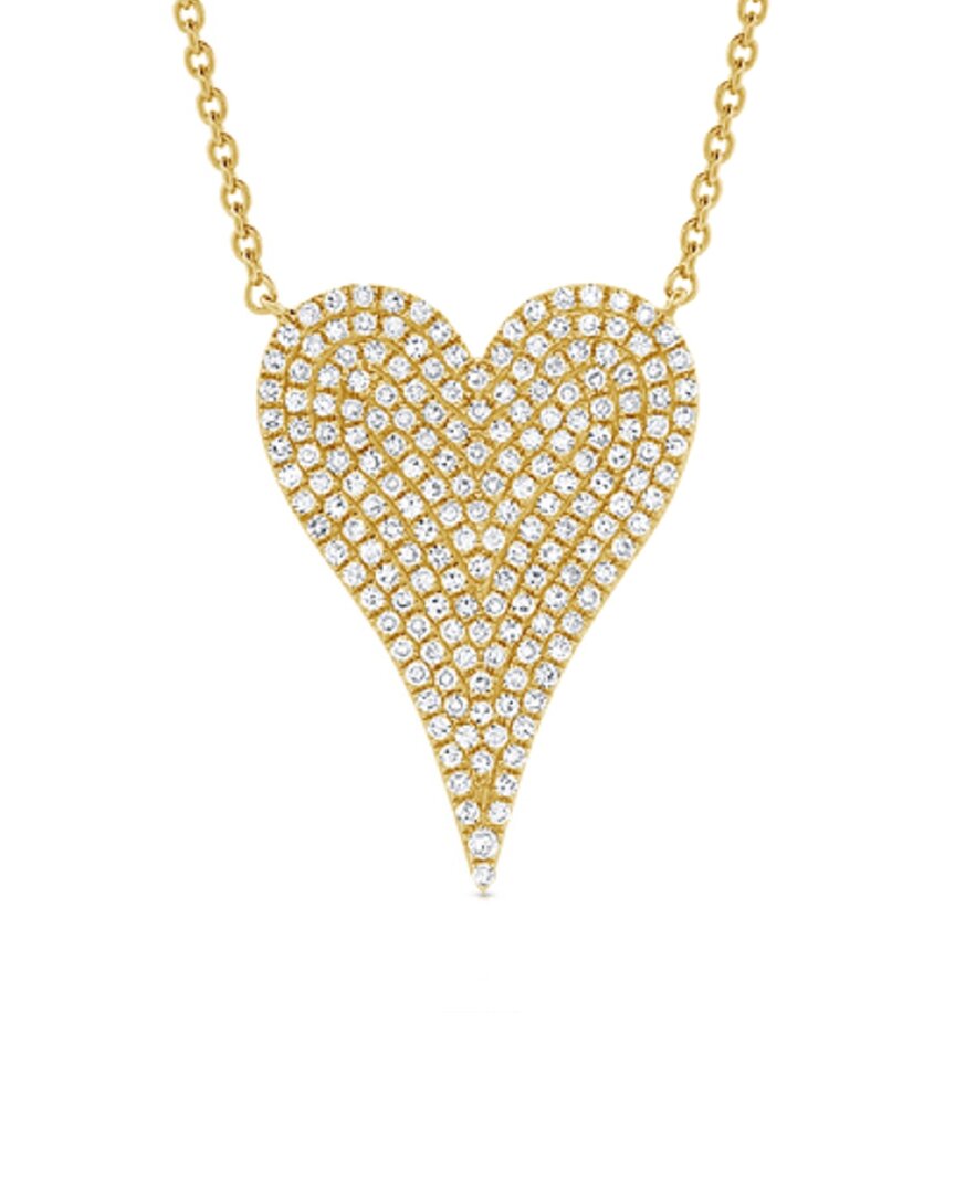 Sabrina Designs 14k Rose Gold 0.17 Ct. Tw. Diamond Heart Necklace In Yellow