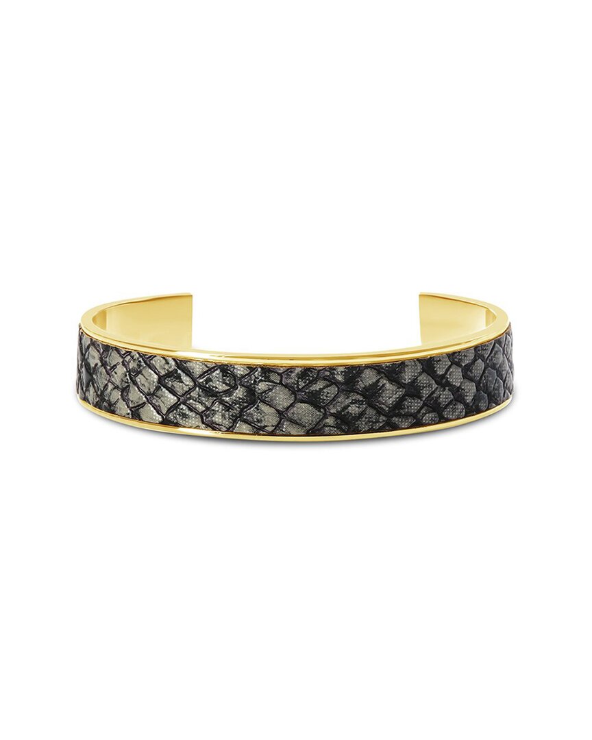 Sterling Forever 14k Plated Safari Snake Cuff Bracelet