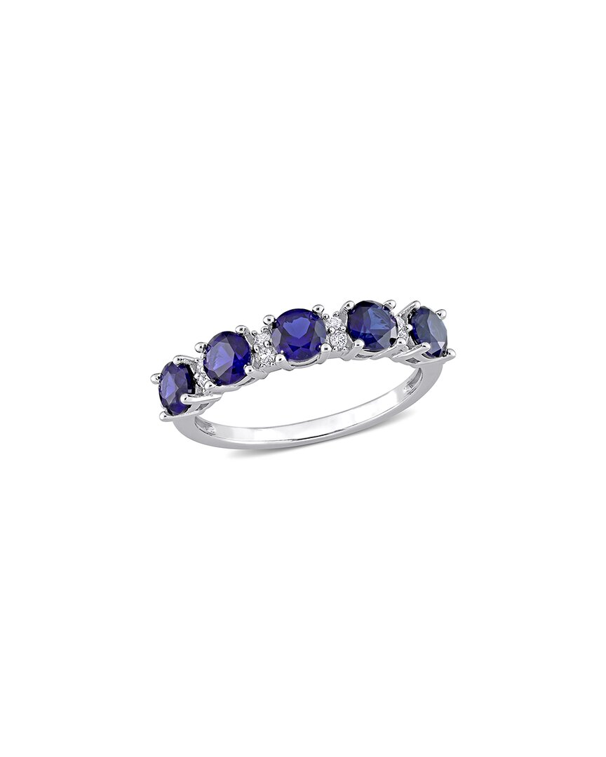 Rina Limor Silver 1.62 Ct. Tw. Gemstone Half-eternity Ring