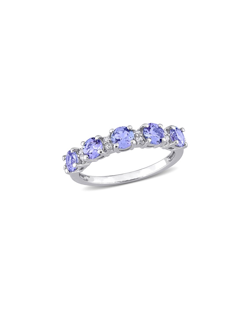 Rina Limor Silver 1.47 Ct. Tw. Tanzanite Half-eternity Ring