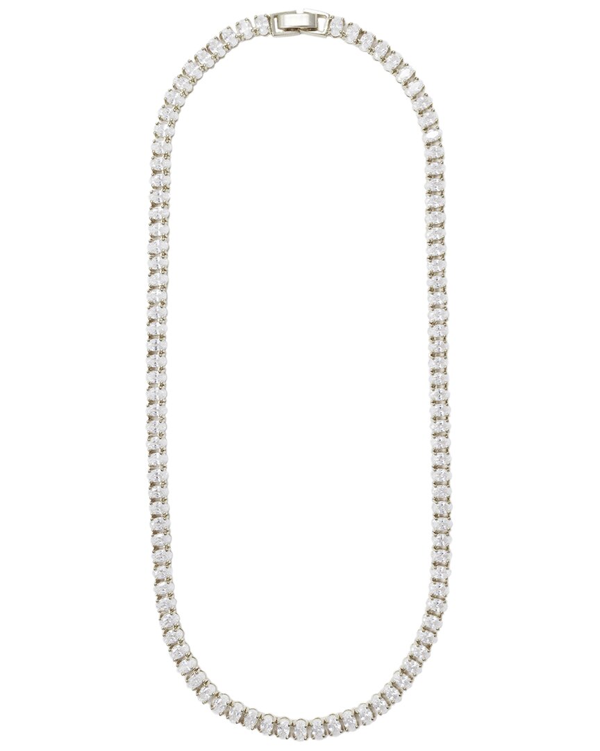 Shop Cloverpost Heel 14k Plated Cz Tennis Necklace