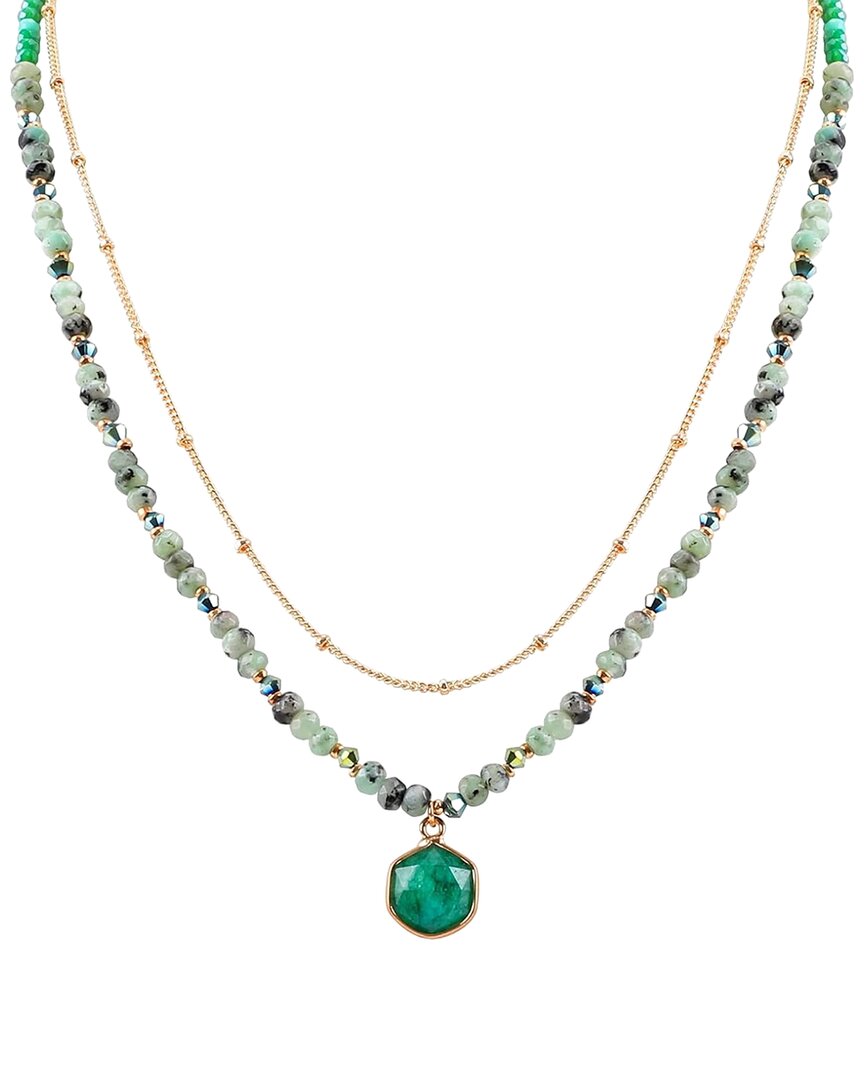 Liv Oliver 18k 22.50 Ct. Tw. Gemstone Layer Necklace