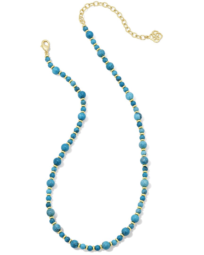 Kendra Scott Jovie Beaded 14k Plated Magnesite Strand Necklace In Gold