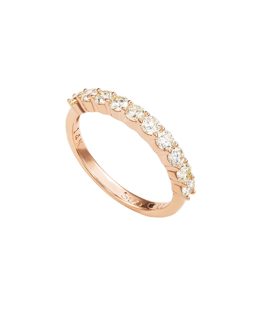 Shop Suzy Levian 14k 1.00 Ct. Tw. Half-eternity Ring