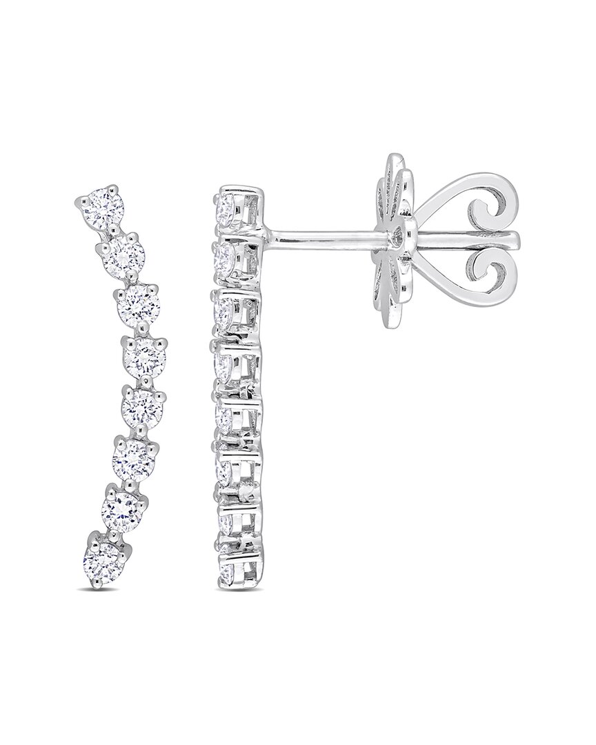 Rina Limor 14k 0.43 Ct. Tw. Diamond Curved Line Earrings