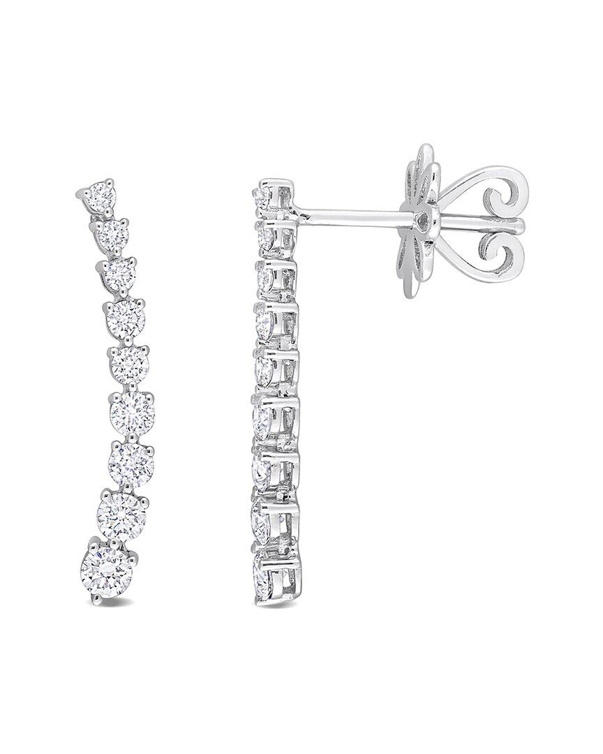 Shop Rina Limor 14k 0.61 Ct. Tw. Diamond Curved Line Earrings