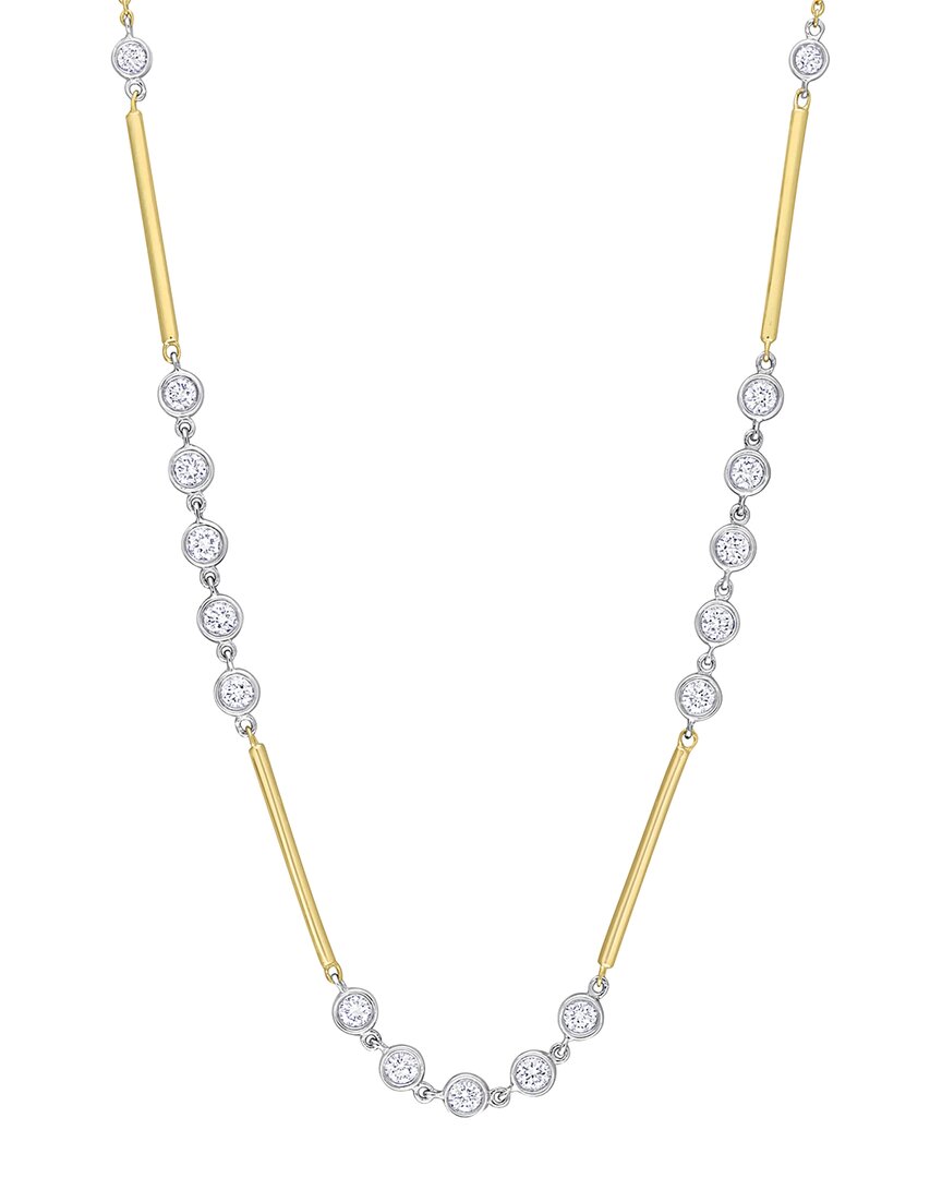 Rina Limor 14k Two-tone 0.57 Ct. Tw. Diamond Station Necklace