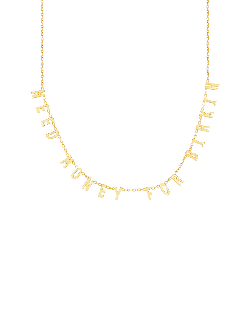 Sphera Milano 18k Over Silver Cz Necklace In Gold