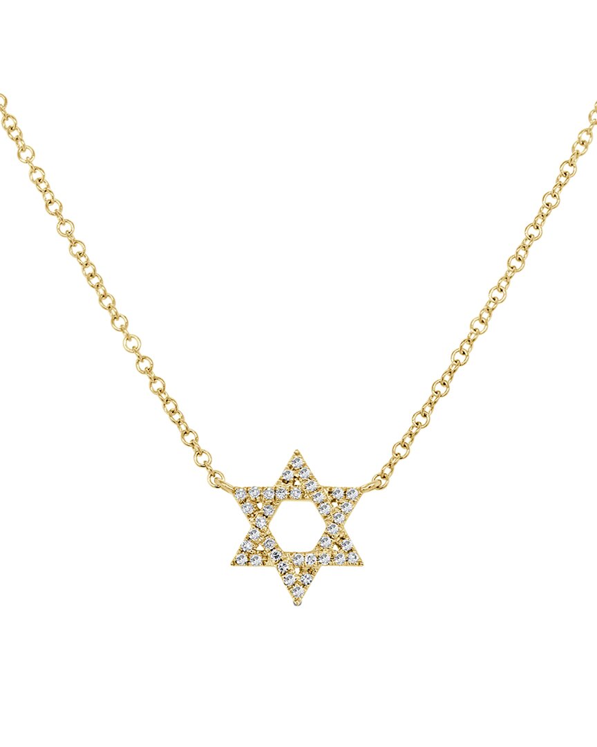 Sabrina Designs 14k 0.08 Ct. Tw. Diamond Star Of David Necklace