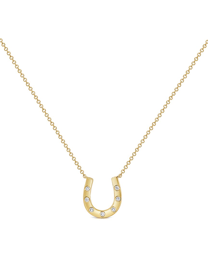 Sabrina Designs 14k 0.08 Ct. Tw. Diamond Horse Shoe Necklace