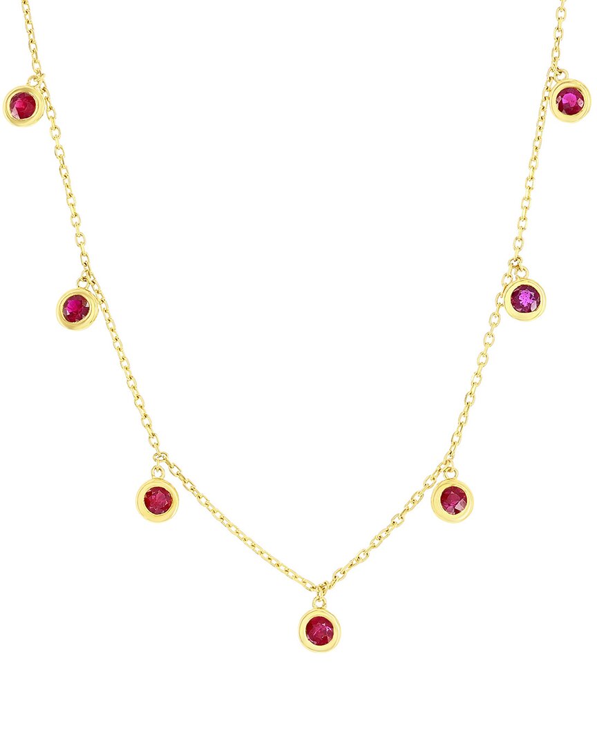 Jewels By Viomo 14k 1.32 Ct. Tw. Ruby By The Yard Necklace