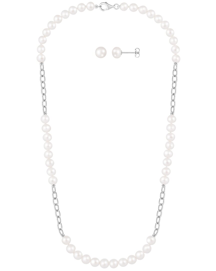 Splendid Pearls Silver 6-7mm Pearl Set