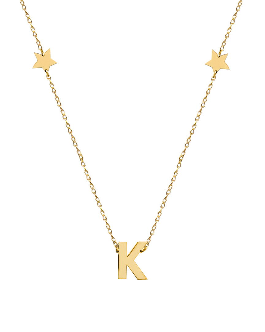 Jane Basch 22k Over Silver Initial Necklace (a-z)