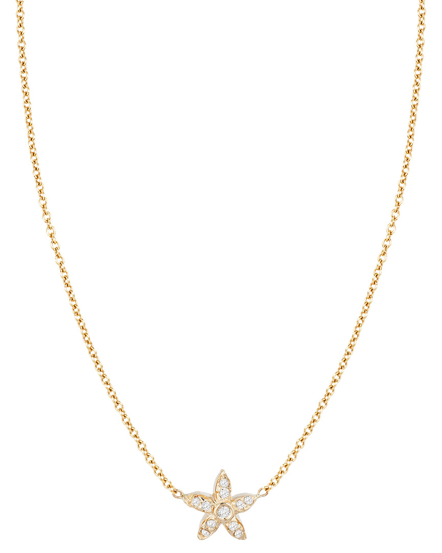 Shop Ariana Rabbani 14k 0.06 Ct. Tw. Diamond Starfish Necklace