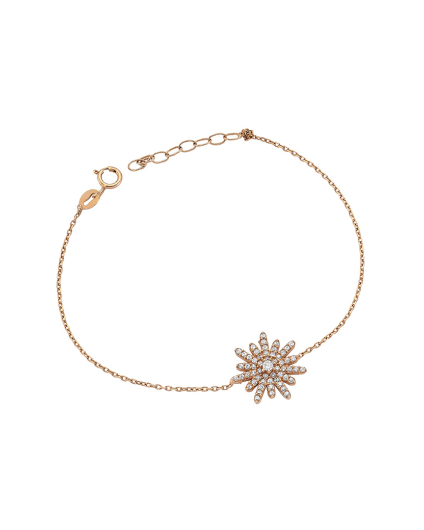 Amorium 18k Rose Gold Vermeil Cz Bracelet