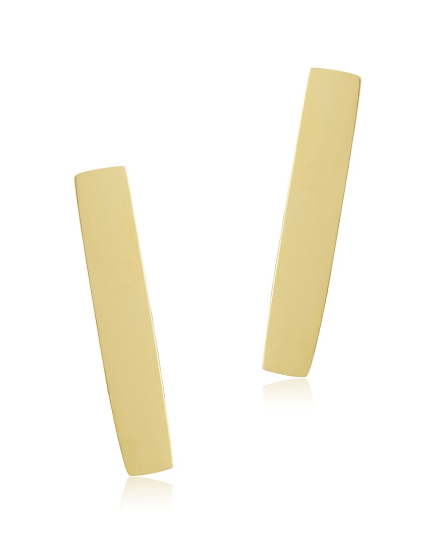 Adornia 14k Plated Bar Studs