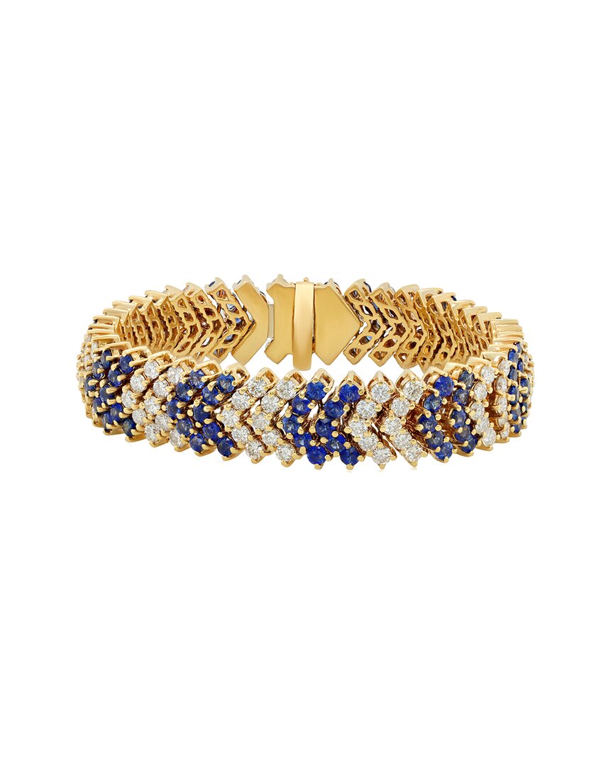 Diana M. Fine Jewelry 18K 14.39 ct. tw. Diamond & Sapphire Bracelet