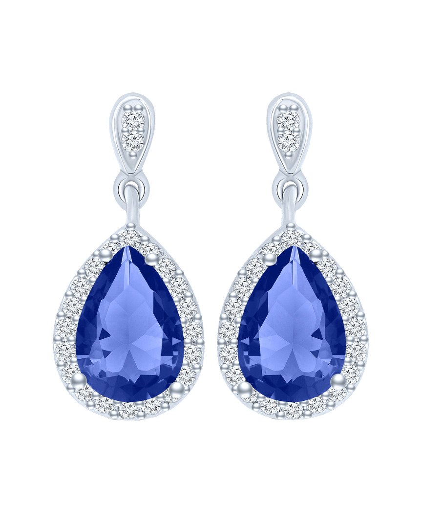 Genevive Silver Cz Earrings